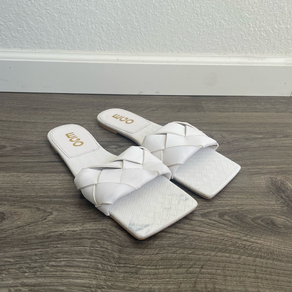 EGO Woven Square Toe Sandals